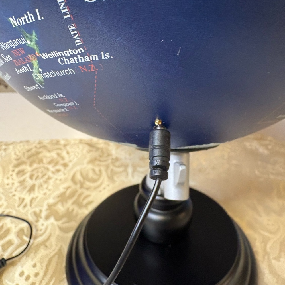 Illuminated Blue Globe with Black Base World Globe Educational Geography Globe - Picture 7 of 10